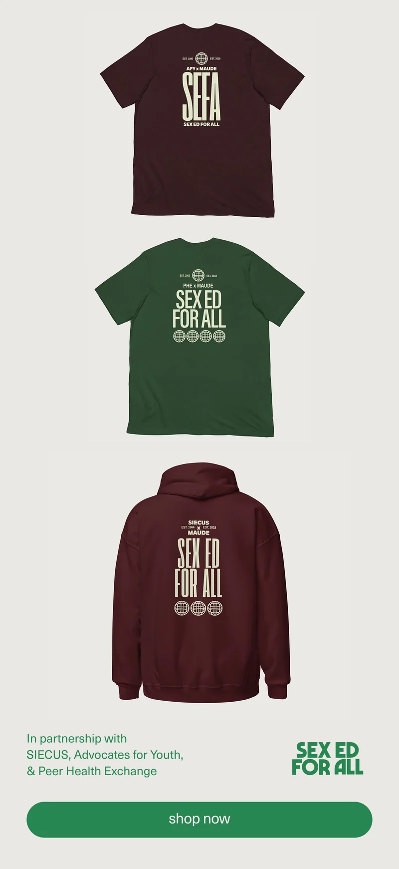 Sex Ed for All | In partnership with SIECUS, Advocates for Youth, & Peer Health Exchange | [ shop now ]