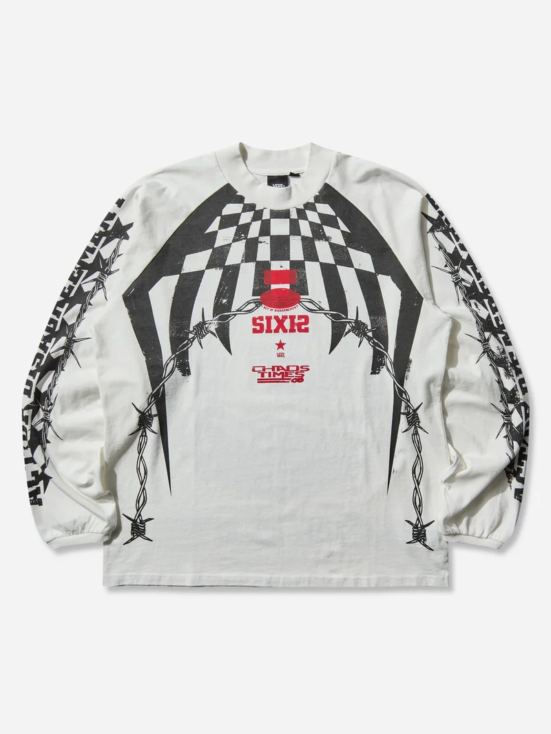 Image of Vans A.O.D. Hazard Longsleeve Tee - White