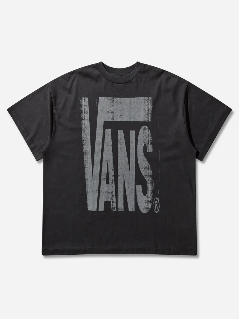 Image of Vans A.O.D. Brushed Logo Tee - Washed Black