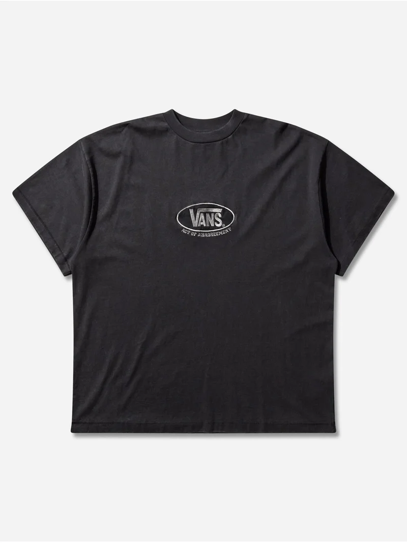 Image of Vans A.O.D. Oval Logo Tee - Washed Black