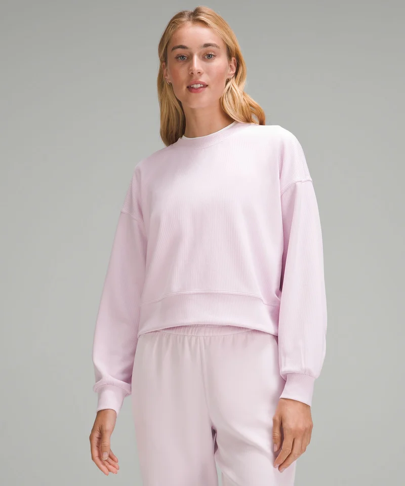 Ribbed Softstreme Perfectly Oversized Cropped Crew