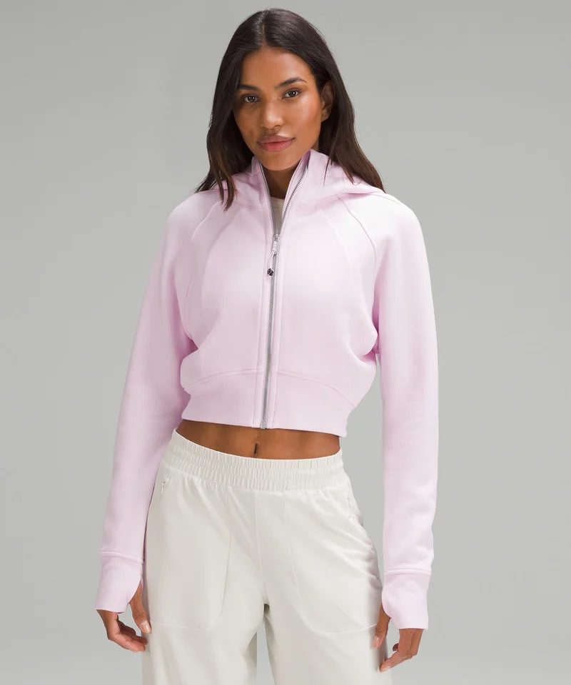 Scuba Full-Zip Cropped Hoodie