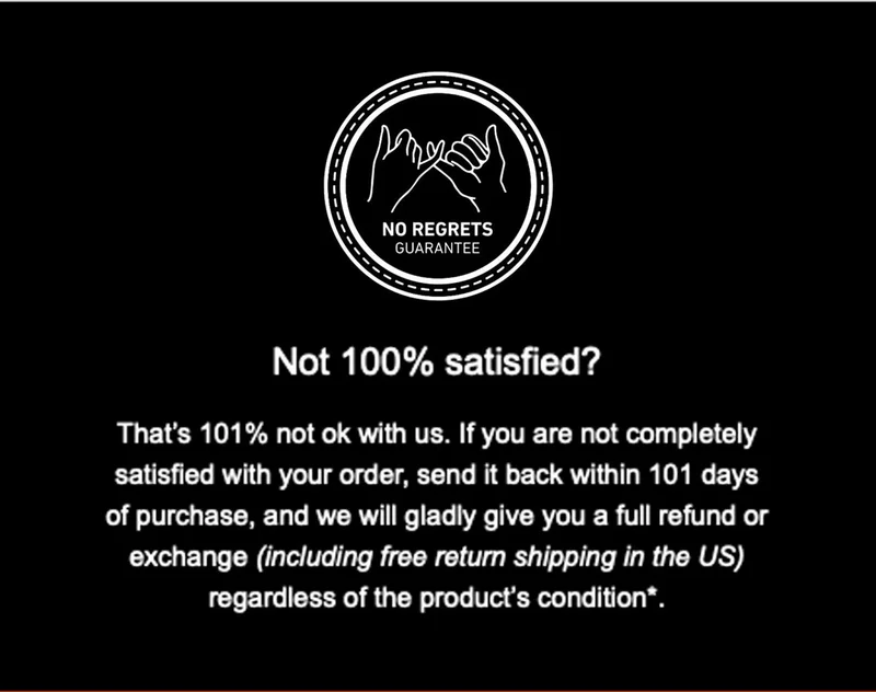 Not 100% Satisfied?