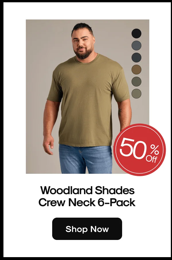 Woodland Shades Crew Neck 6-Pack