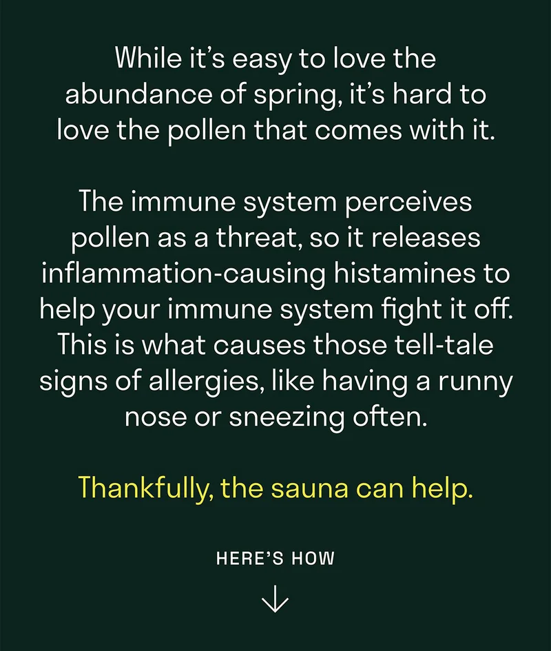 While it's easy to love the abundance of spring, it's hard to love the pollen that comes with it. The immune system perceives pollen as a thread, so it releases inflammation-causing histamines to help your immune system fight it off.