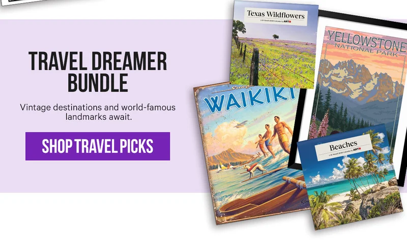 Travel Dreamer Bundle: Vintage destinations and world-famous landmarks await. - Shop Travel Picks