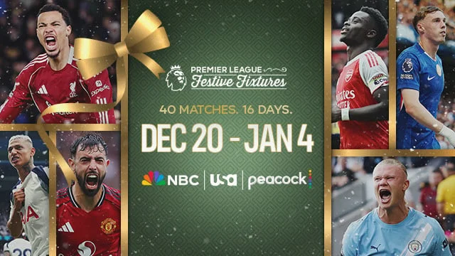 Premier League Festive Fixtures: Chelsea v. Aston Villa Sat 12/27 at 12:30p ET on NBC & Peacock