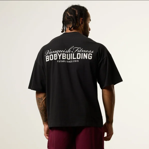 Vanquish Bodybuilding Black Oversized Boxy T Shirt