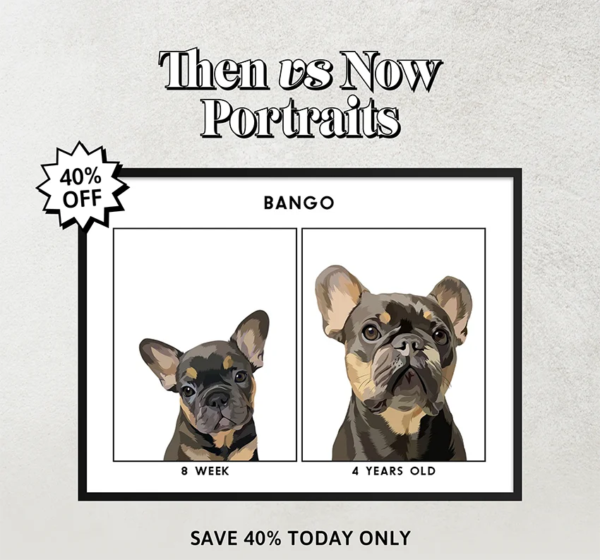 Then vs Now Portraits - 40% Off Today!