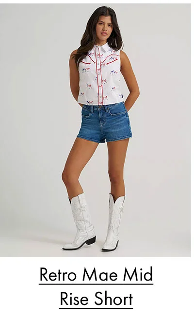 Retro mae mid rise short