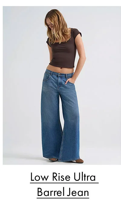 Low rise ultra barrel jean