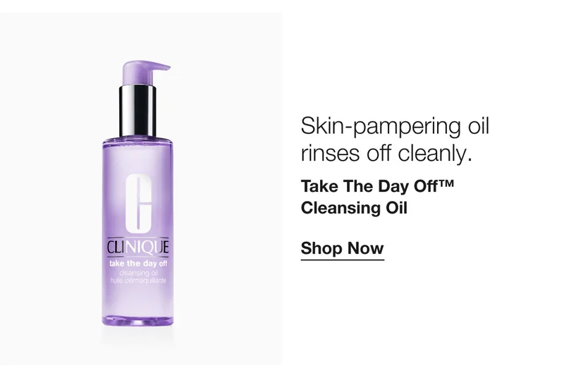 Skin-pampering oil rinses off cleanly. | Take The Day Off™ Cleansing Oil | Shop Now