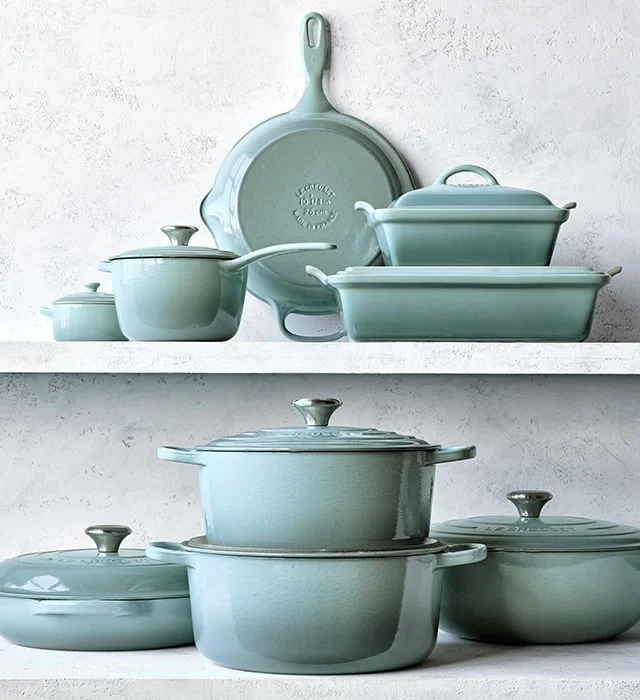 a kitchen filled with color