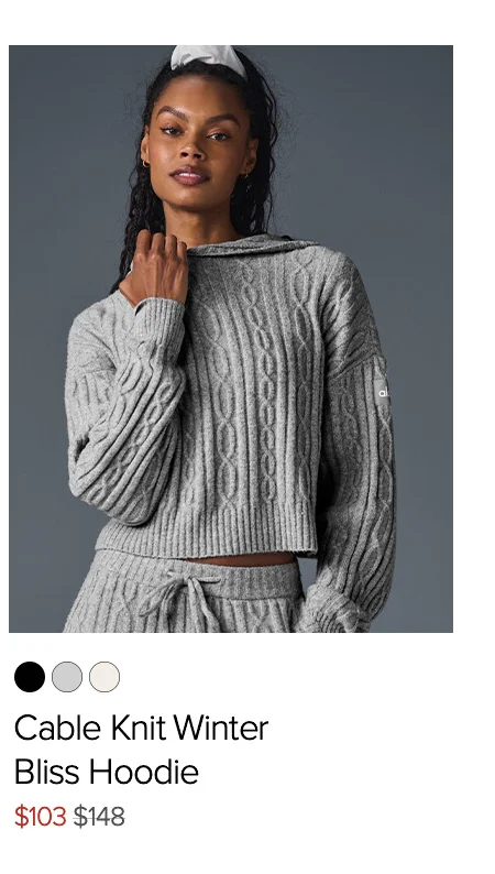 Cable Knit Winter Bliss Hoodie