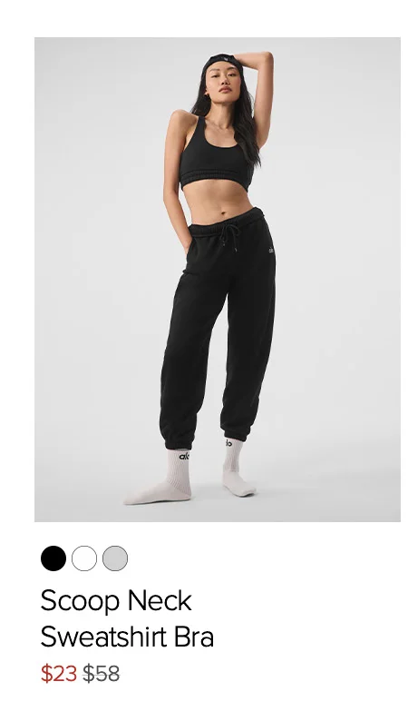 Scoop Neck Sweatshirt Bra