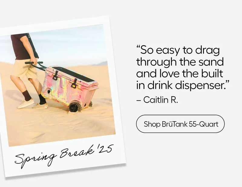 "So easy to drag through the sand and love the built in drink dispenser." - Caitlin R. - Shop BrüTank 55-Quart