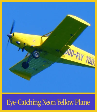 Eye-Catching Neon Yellow Plane