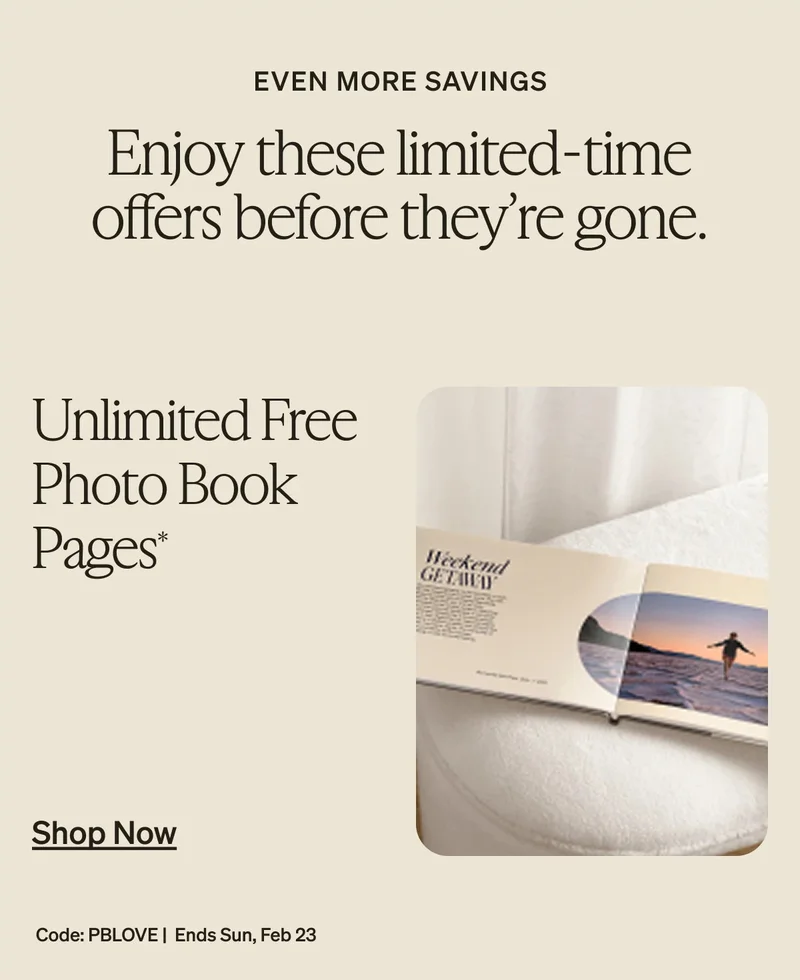 Prints for Pennies, Unlimited Free Photo Book Pages + Up to 40% Off Almost Everything