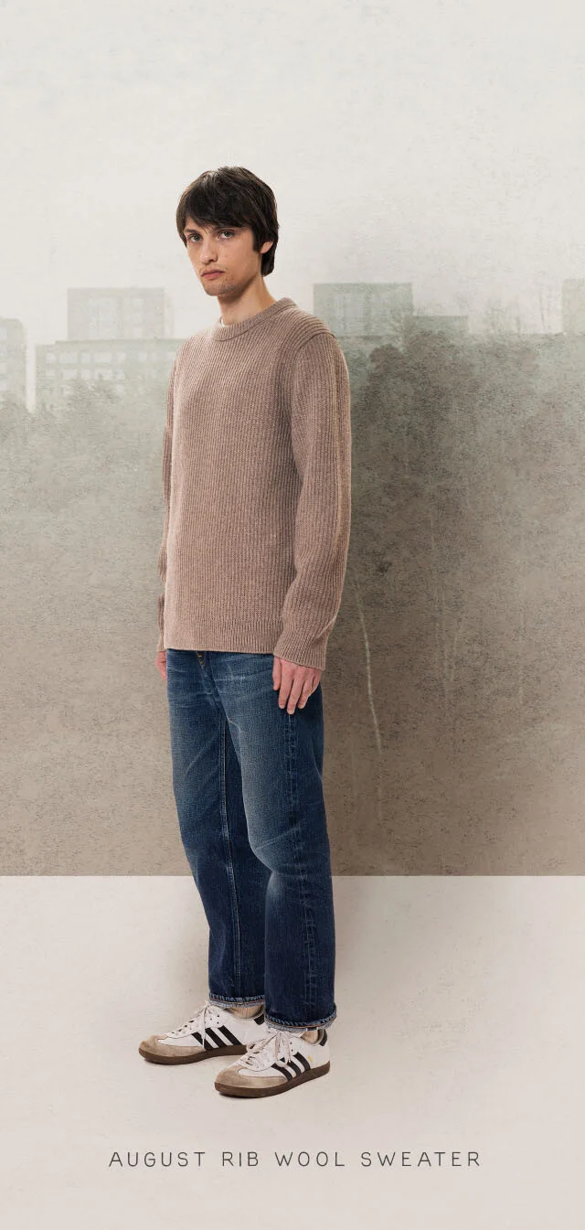 August Rib Wool Sweater Oat