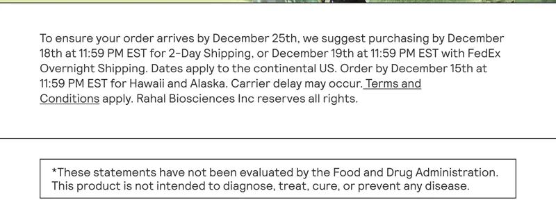 These statements have not been evaluated by the Food and Drug Administratoin. This product is not intended to diagnose, treat, cure, or prevent any disease.