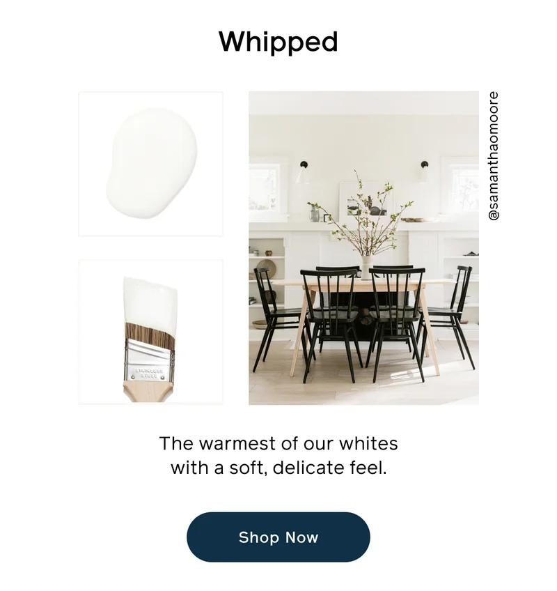 Whipped. The warmest of our whites with a soft, delicate feel. Shop Now