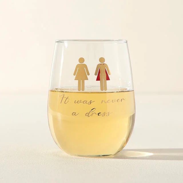 It Was Never a Dress Wine Glass