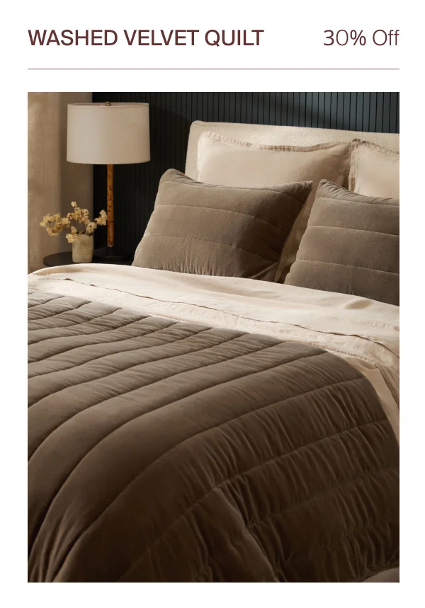 Save on Washed Velvet Quilt