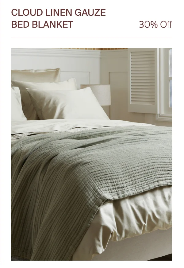 Save on Cloud Linen Gauze Bed Blanket