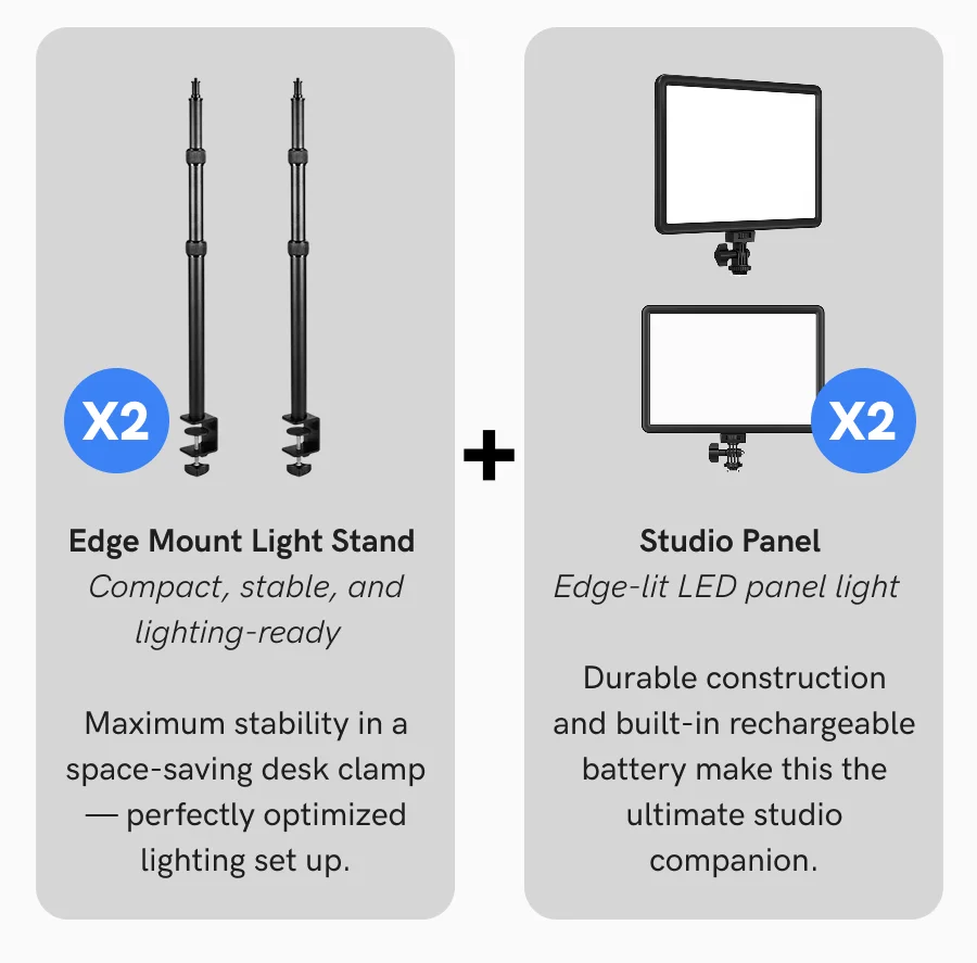 Edge Mount Light Stand + Studio Panel