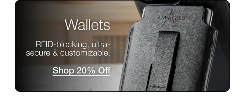 Wallets RFID-blocking, ultra-secure & customizable.