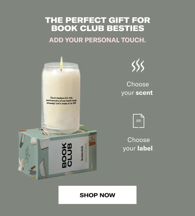 The Perfect Gift for Book Club Besties | Add Your Personal Touch. | Choose your scent | Choose your label | Shop Now