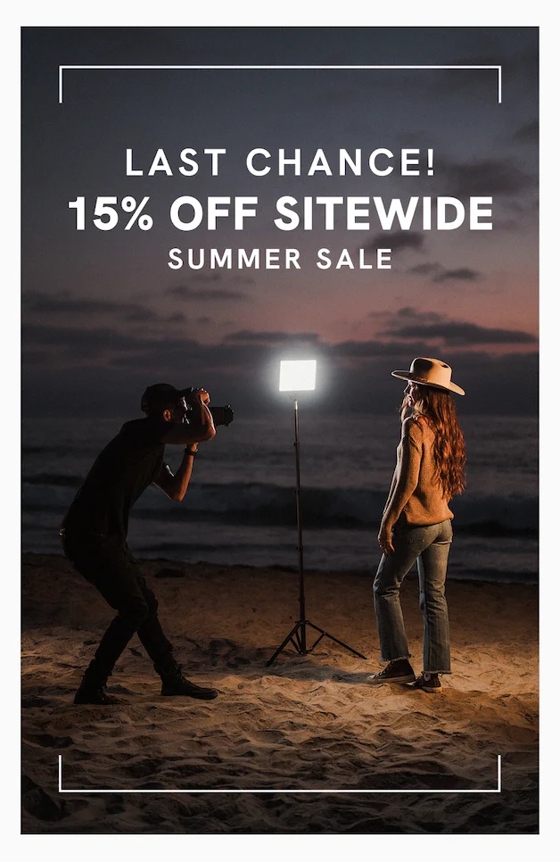 Last Chance! 15% Off Sitewide | Summer Sale