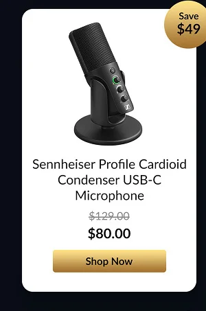 Sennheiser Profile Cardioid Condenser USB-C Microphone