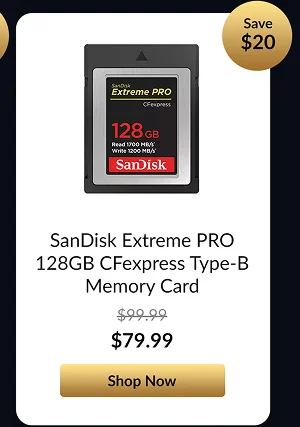 SanDisk Extreme PRO 128GB CFexpress Type-B Memory Card