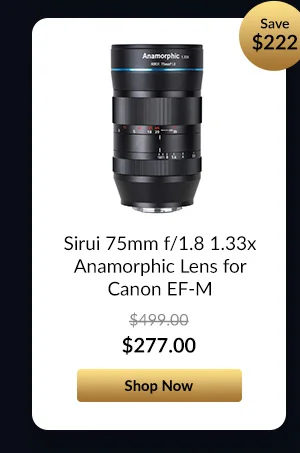 Sirui 75mm f/1.8 1.33x Anamorphic Lens for Canon EF-M