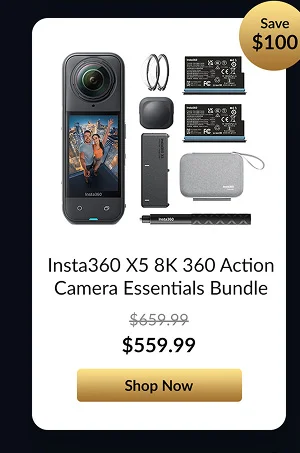 Insta360 X5 8K 360 Action Camera Essentials Bundle