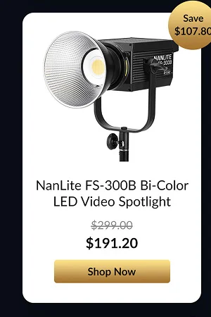 NanLite FS-300B Bi-Color LED Video Spotlight