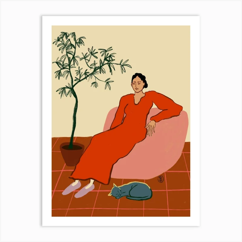 Image of Cat Ladz Art Print