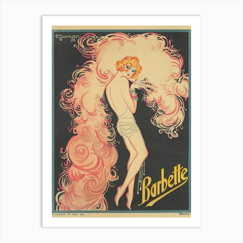 Image of Barbette Vintage French Art Print