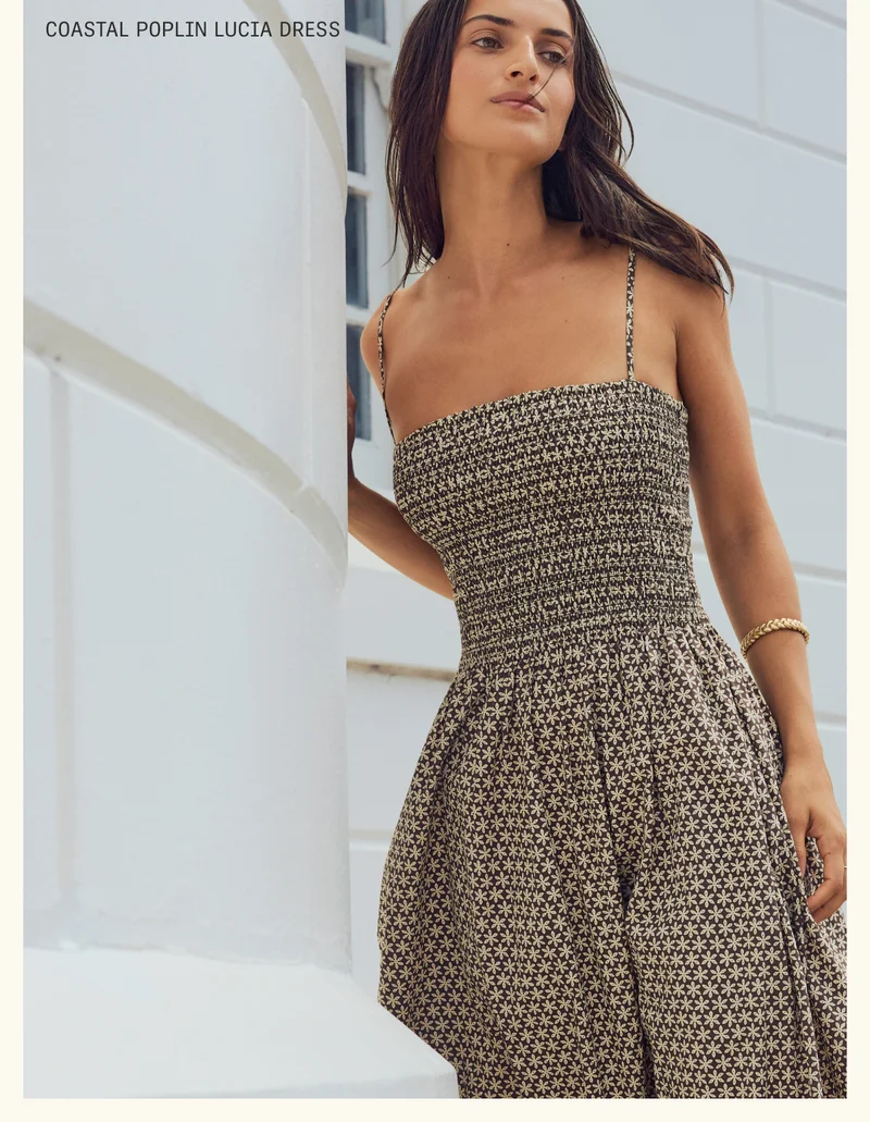 Coastal Poplin Lucia Dress