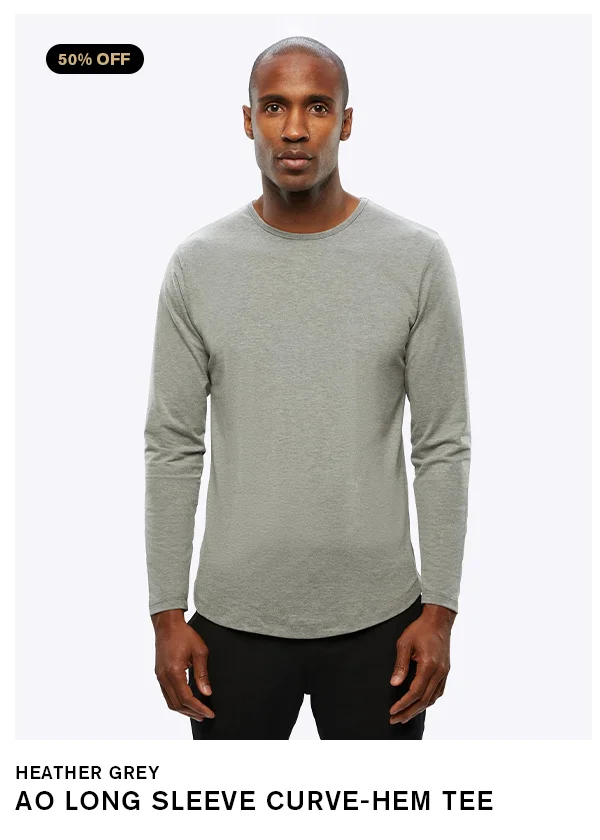 AO Long Sleeve Curve-Hem Tee