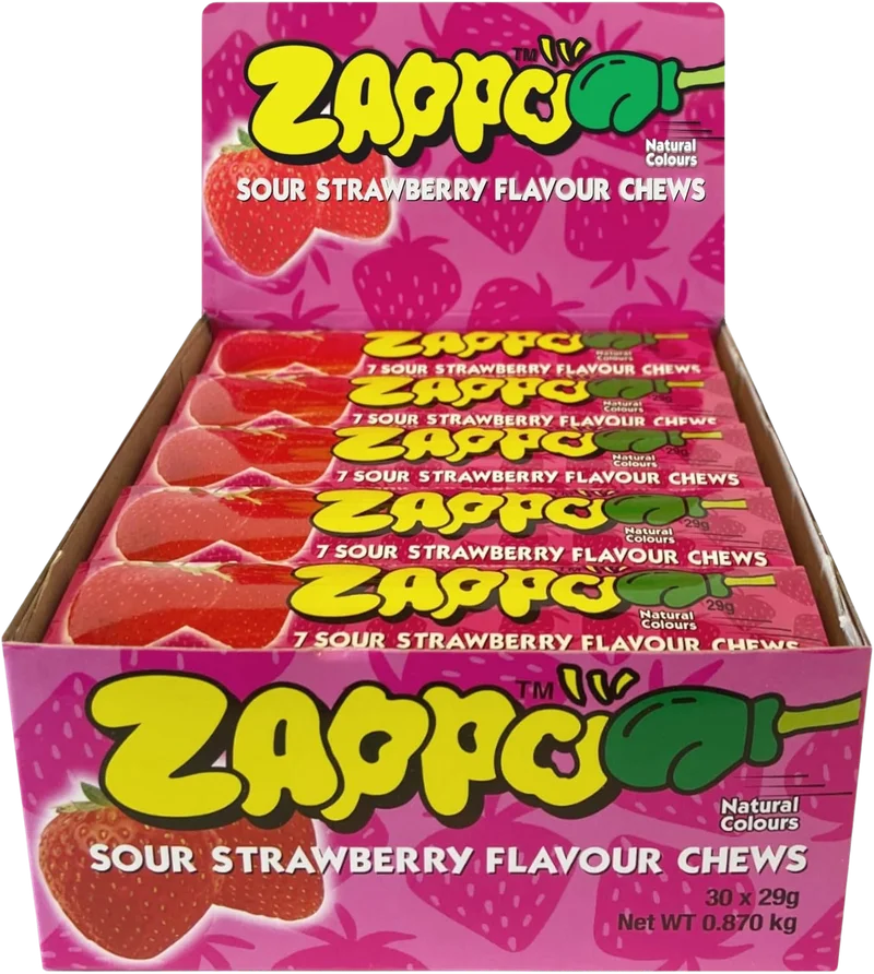 Image of Zappo Sour Strawberry Flavor Chews (30 CT)
