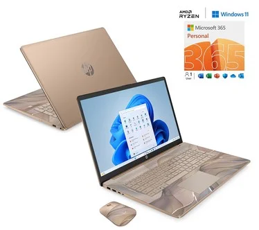 HP 17" Touch Laptop AMD R3 8GB RAM 256GB SSD w/ MS365 & Voucher