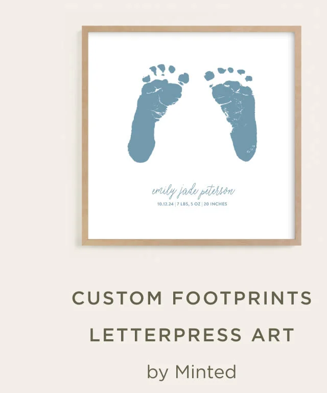 Custom Footprints Letterpress Art