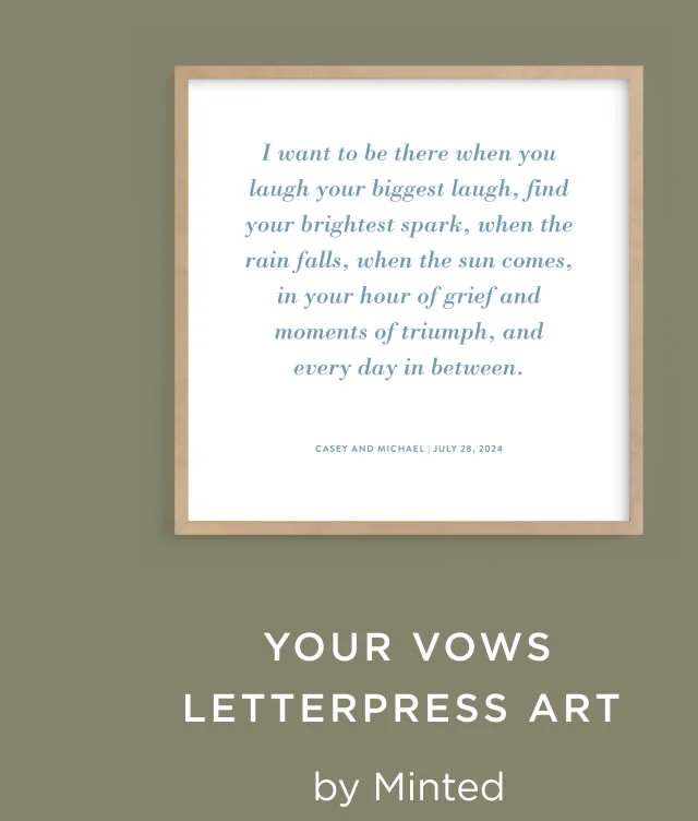 Your Vows Letterpress Art