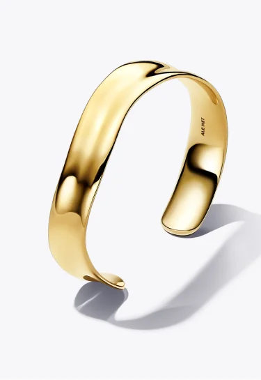 Organically Shaped Broad Open Bangle