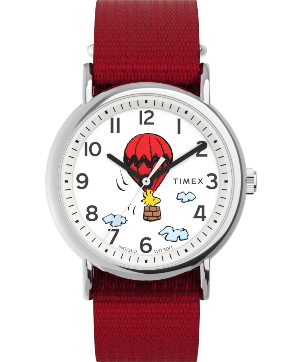 Image of Timex Weekender x Peanuts Balloon 38mm Fabric Strap Watch
