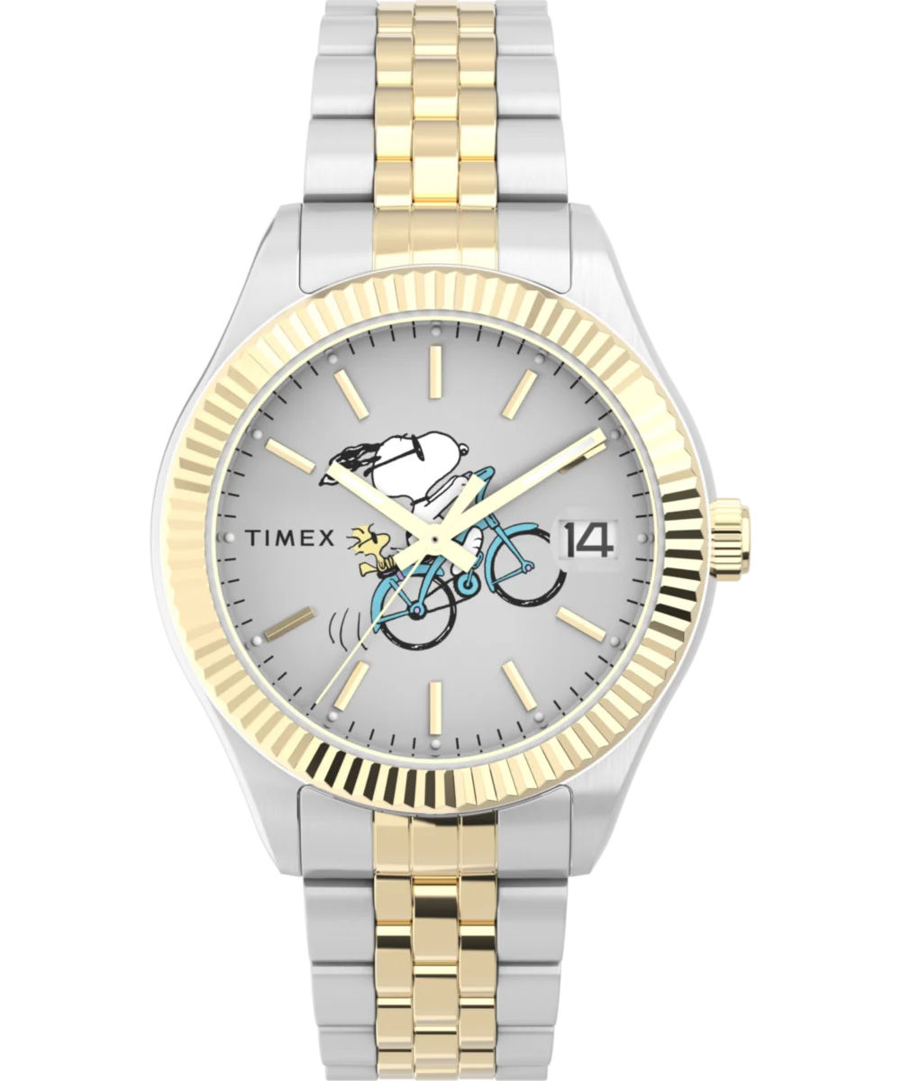 Image of Timex Legacy x Peanuts Bicycle 34mm Stainless Steel Bracelet Watch