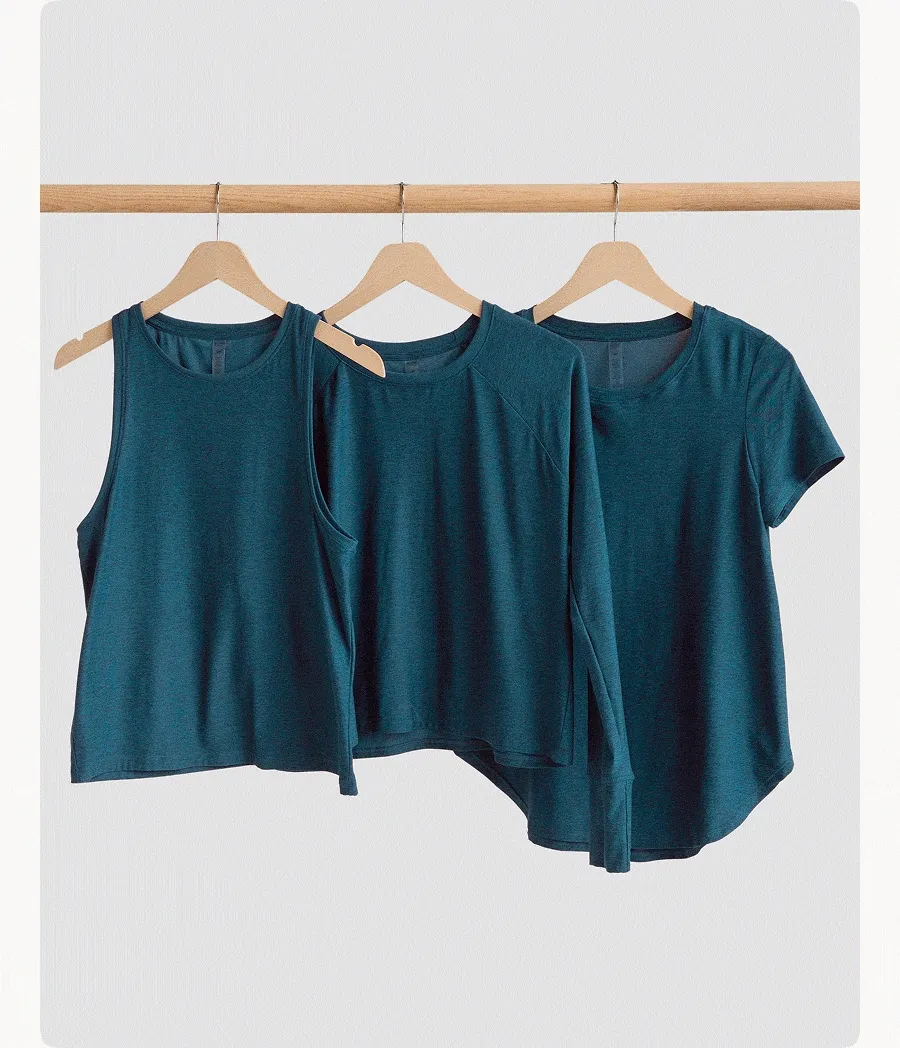 Featherweight On The Down Low Tee in Blue Gem Heather