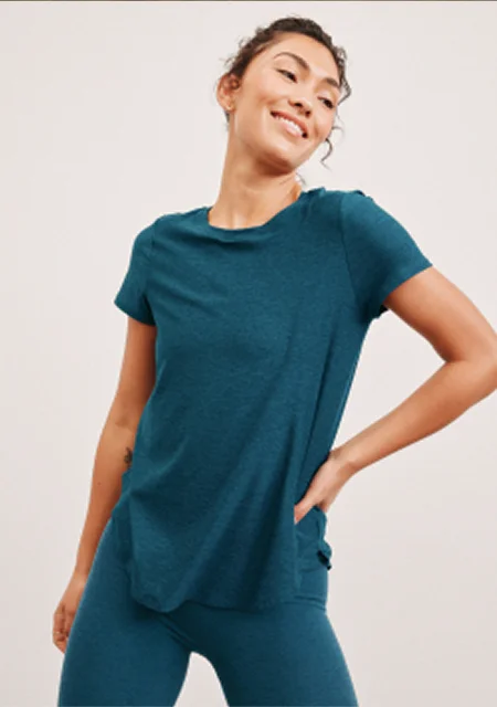 Featherweight On The Down Low Tee in Blue Gem Heather